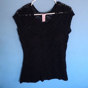 Candie’s Lace mesh top with bustier lining